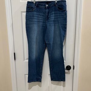 Ann Taylor Factory Dark Blue Straight Leg Jeans